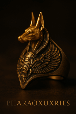 Vintage Punk Style Egyptian Pharaoh Anubis Ring, Alloy Men's Fashion Jewelry Party Gift